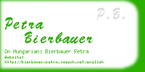 petra bierbauer business card